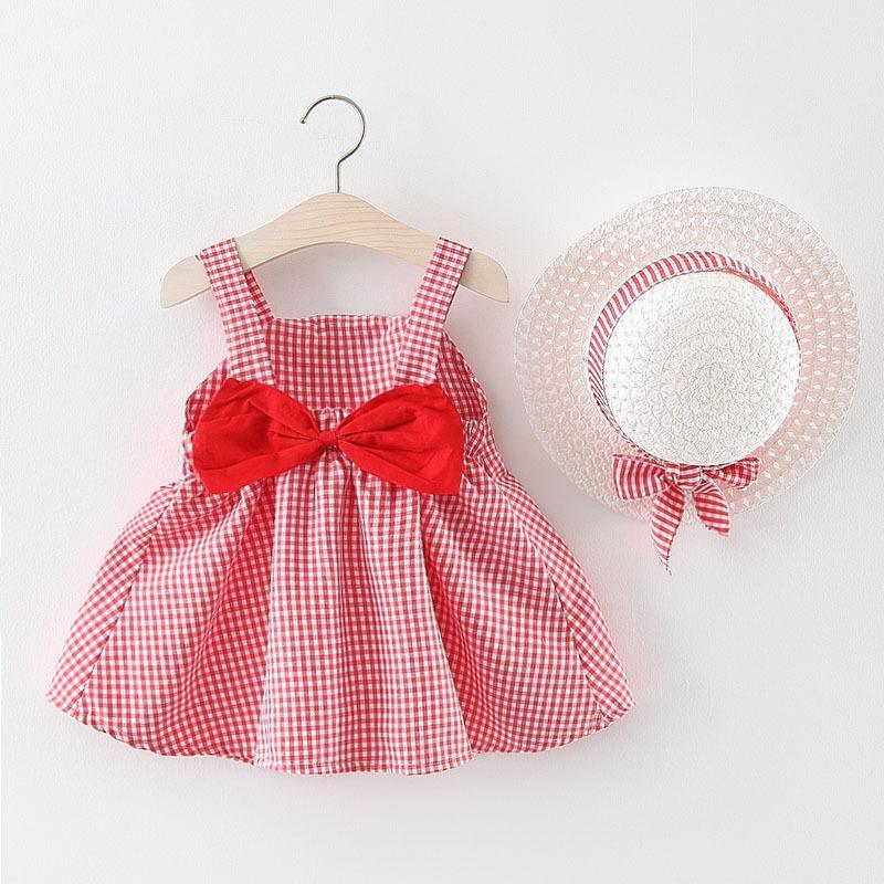 Baby Girls Dress with Sleeveless Print Floral for Birthday Party Princess Dress With Hat In Elefant Modern Style