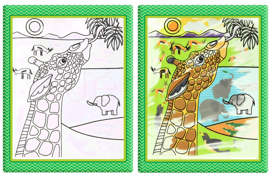 Modern Coloring Magic Water Drawing Book With Pen For Kids and Baby Educational Toy Animals Painting Writing Doodle Cloth Book Kids Drawing Board
