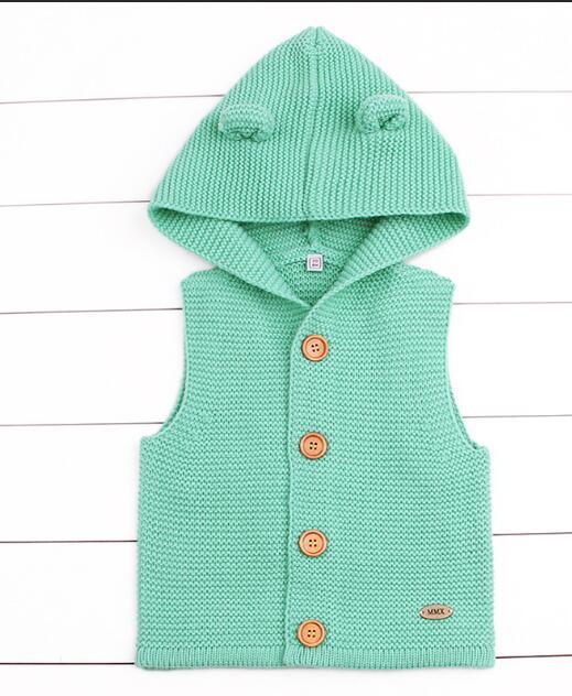 Modern Winter Warm Knit Cardigan Long Sleeve Hooded Sweaters for Newborn Infant Jacket And Coat Combination Clotes