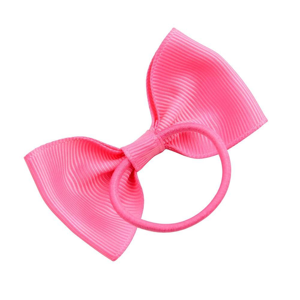 Luxury Handamde Small Baby Elastic Rubber band Head rope Mini Solid Ribbon Bow Tie For Girls Hair Accessories