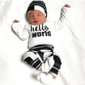 New Baby Boy Cotton Clothes Romper Jumpsuit set Infant Clothes For Newborn Baby Girl Clothing Set With Print Hello World