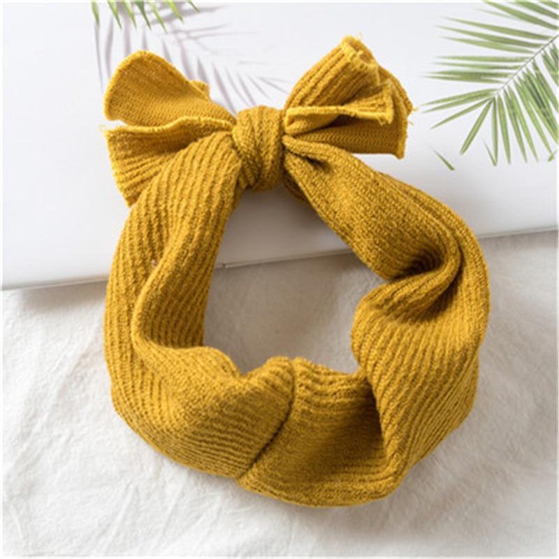 Modern Headbands Knitted Newborn Baby Bows Head Warm Headband Infant Toddler Hair Bow for Girls  Kids