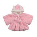 Winter Baby Girls Fur Warm with Cute Rabbit Ears Cloak Coat In Elegant Modern Style For Baby Girls
