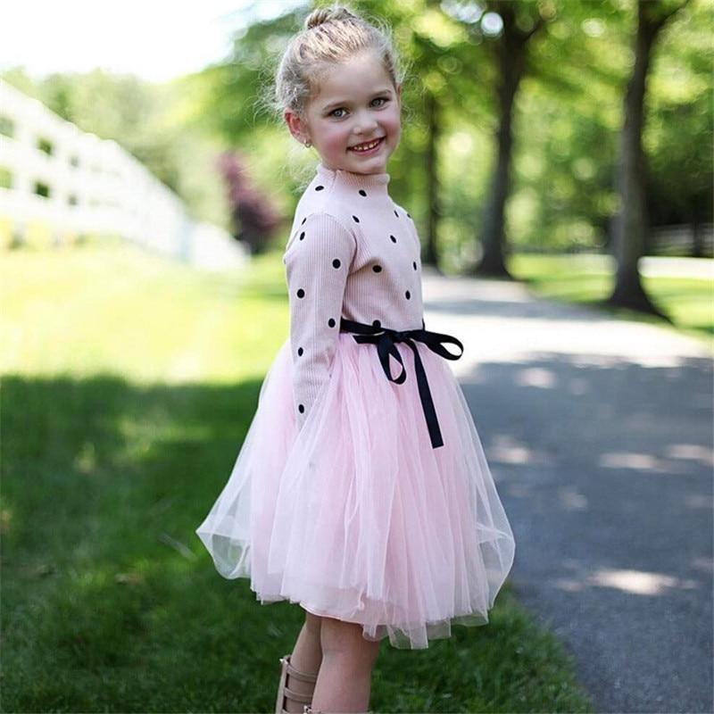 Modern Elegamt Newborn Princess Infant Baby Girl Clothes Polka Dot Tutu Ball Gown Party Dresses For Girls and Babies