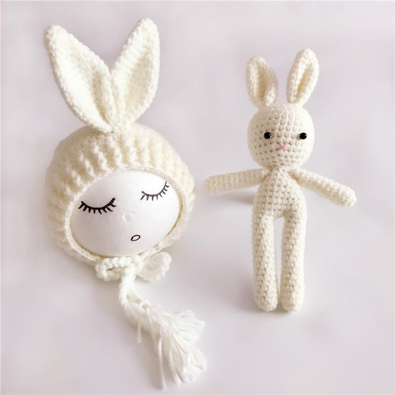 Modern Baby Cap Deer Design Handmade Crochet Deer Costume Set Knitted Hats And Toy For Girls and Boys Kids