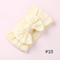 Modern Braid Nylon Bow Knot Solid Wide Nylon Headbands Turban Baby Girls Head Wrap For Girls