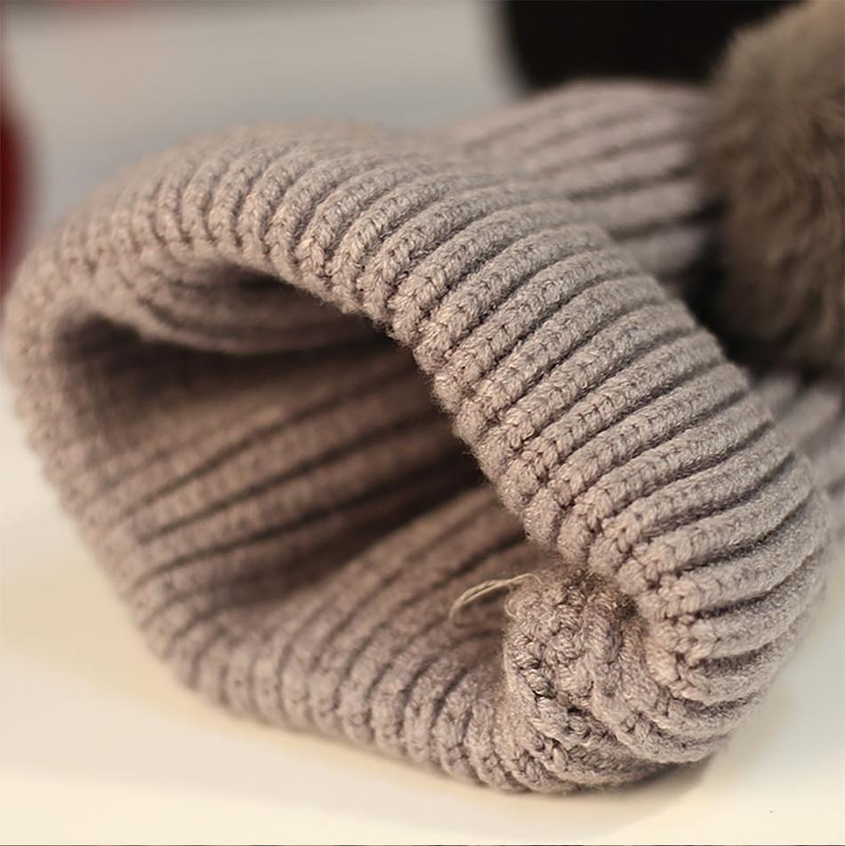 Modern Trend New Baby Beanies Hats Children Knitted Pompom Winter Autumn Cute Cap  Warm Girl Hat With Two Balls