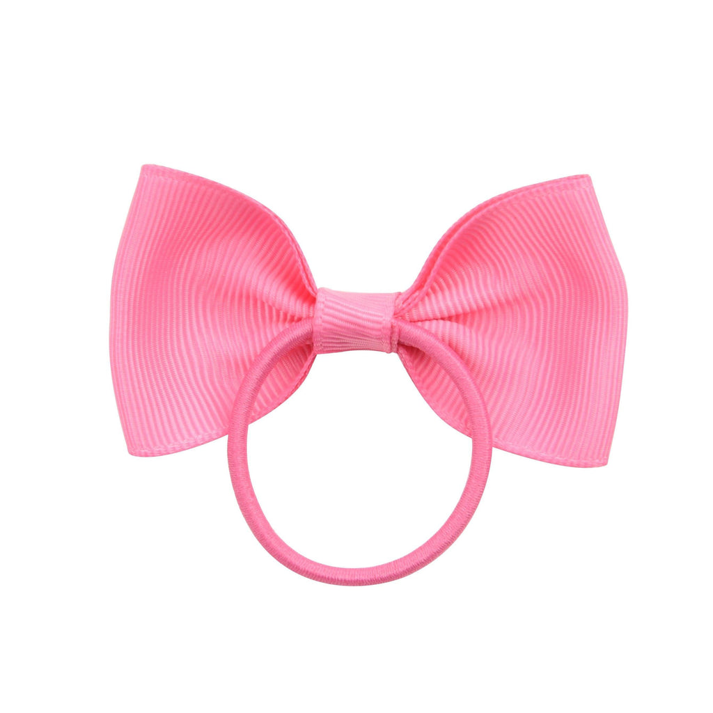 Luxury Handamde Small Baby Elastic Rubber band Head rope Mini Solid Ribbon Bow Tie For Girls Hair Accessories