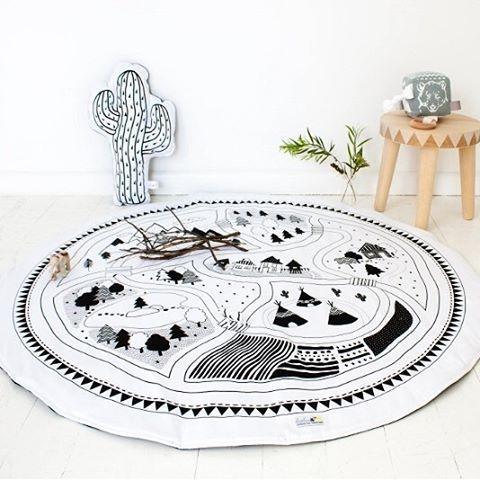 Baby Kids Play Mat Cotton Game Mat Room Floor Round Carpet Rug Children Tent Camp Mat Baby Yym Kids