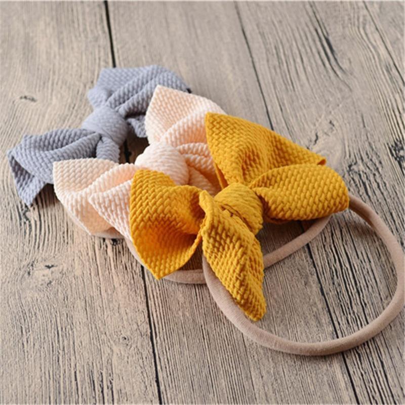 Headband Bow Girl Headbands Nylon Elastic Hair Accessories Photography Props For Baby Girls In Elegant Design