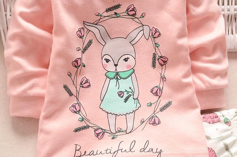 Baby Boy Clothes Cotton Clothing Sets Cartoon Long-sleeved T-shirt Pants Infant Clothes 2pcs Ste For Boys and Girls Kids
