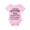 Newborn Baby Girls Cotton Romper Short Sleeve Print Letter Jumpsuit Clothes Outfit With Message For Girls