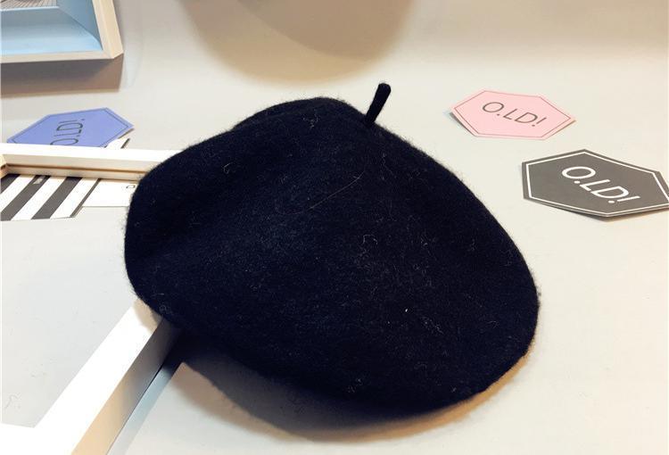 Baby Hat Beret British Painter Bud Of Pure Wool Cap For Girls In Modern New Retro Design