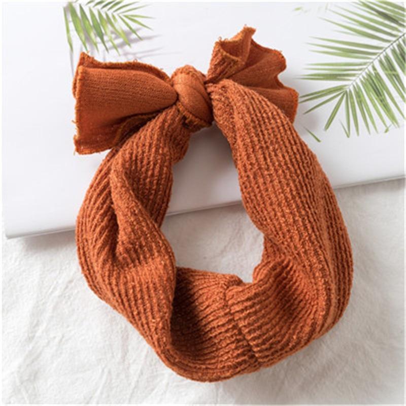 Modern Headbands Knitted Newborn Baby Bows Head Warm Headband Infant Toddler Hair Bow for Girls  Kids