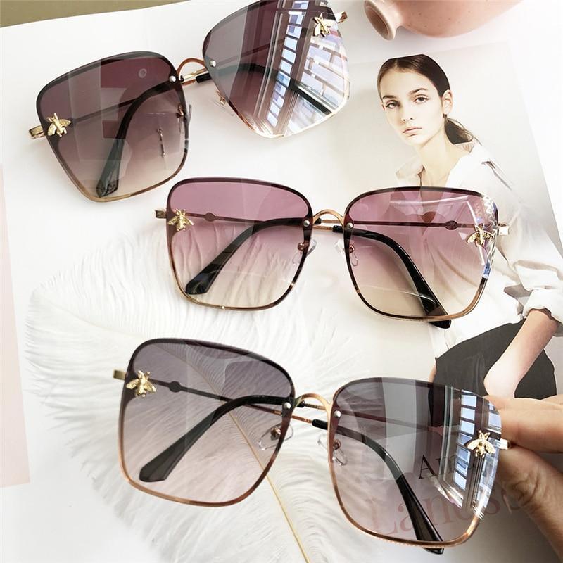 Popular brand  Oversize Square Sunglasses For Women and Ladies  Luxury Driving Superstar  Designer Sunglasses With Shades and Gradient Glasses With  UV400 Protection