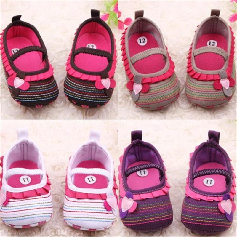 Baby Shoes Flower Ruffled First Walkers Toddler Soft Sole Patchwork Kids Comfortable Pre Walkers Shoe