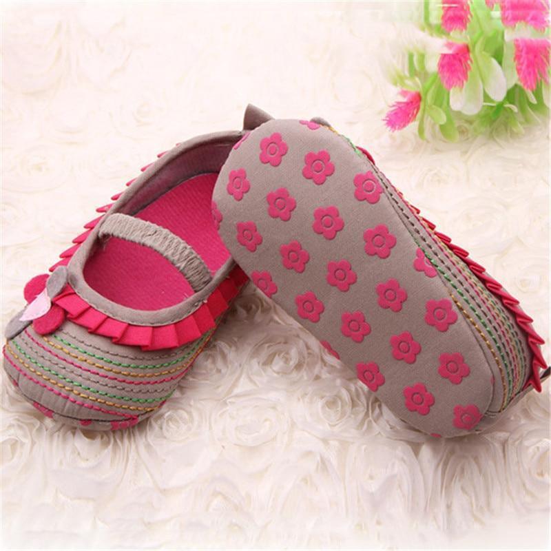Baby Shoes Flower Ruffled First Walkers Toddler Soft Sole Patchwork Kids Comfortable Pre Walkers Shoe