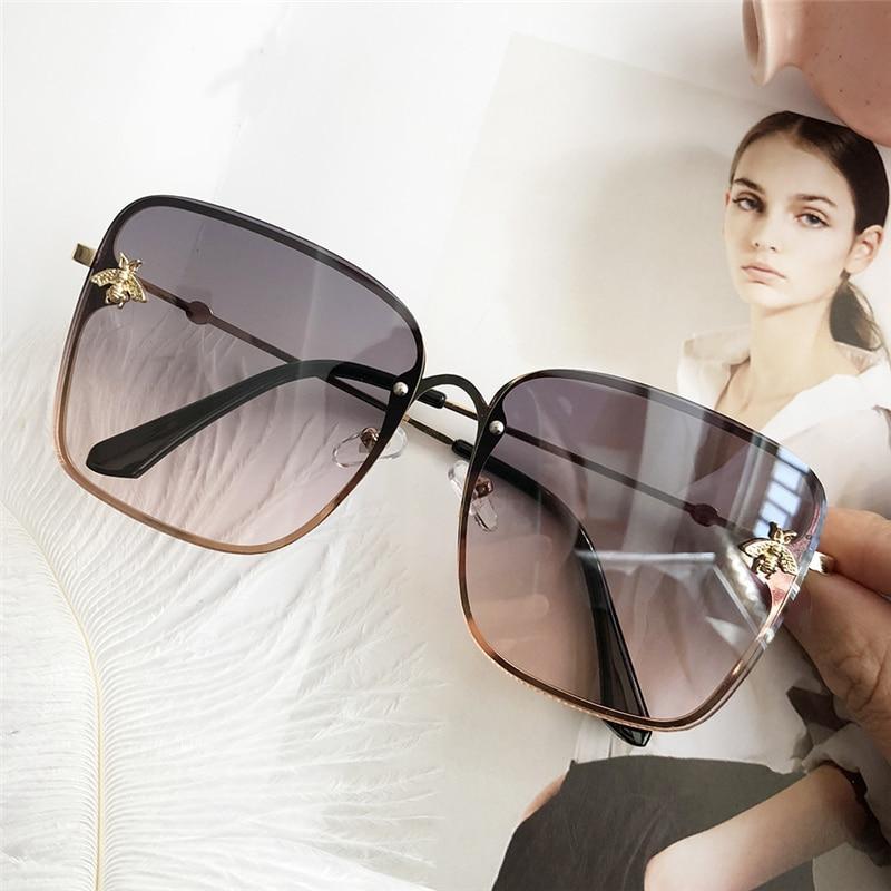 Popular brand  Oversize Square Sunglasses For Women and Ladies  Luxury Driving Superstar  Designer Sunglasses With Shades and Gradient Glasses With  UV400 Protection