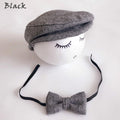 Modern Set Baby Newborn Peaked Beanie Cap Hat Bow Tie Photo Photography Prop Infant Boy Caps In elegant Modern Design
