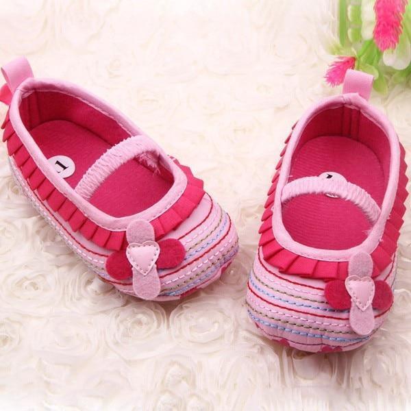 Baby Shoes Flower Ruffled First Walkers Toddler Soft Sole Patchwork Kids Comfortable Pre Walkers Shoe