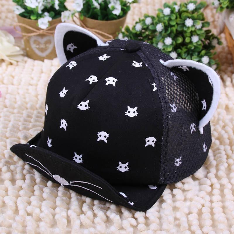 Modern fashion Cute Baby Caps Cute Ear For Baby Girl/Boy Beach Sun Hats Children with Adjustable Snapback Hat For Kids