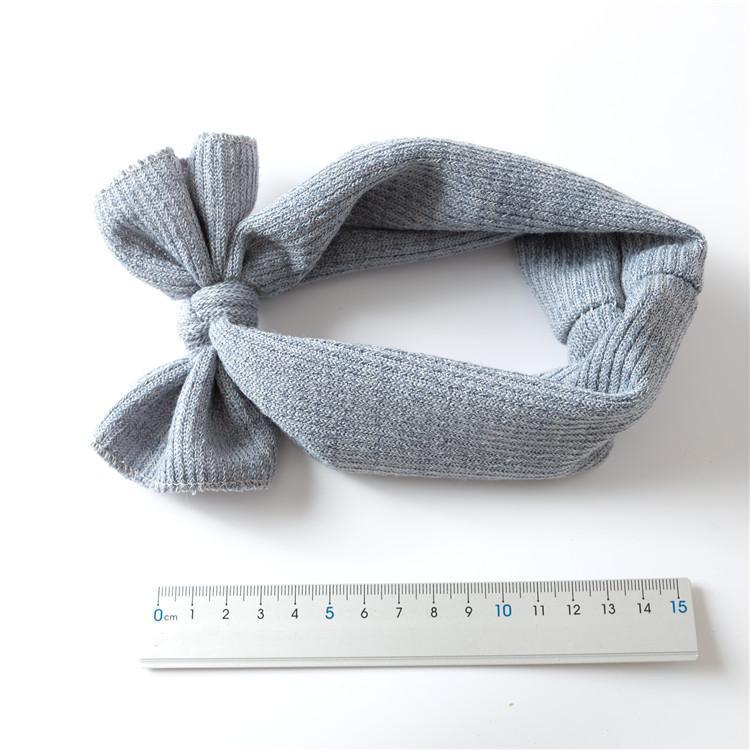 Modern Headbands Knitted Newborn Baby Bows Head Warm Headband Infant Toddler Hair Bow for Girls  Kids