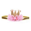 Luxury Modern Crown Headband Gold Princess Crown Photo Props For New Born Baby Girl Birthday