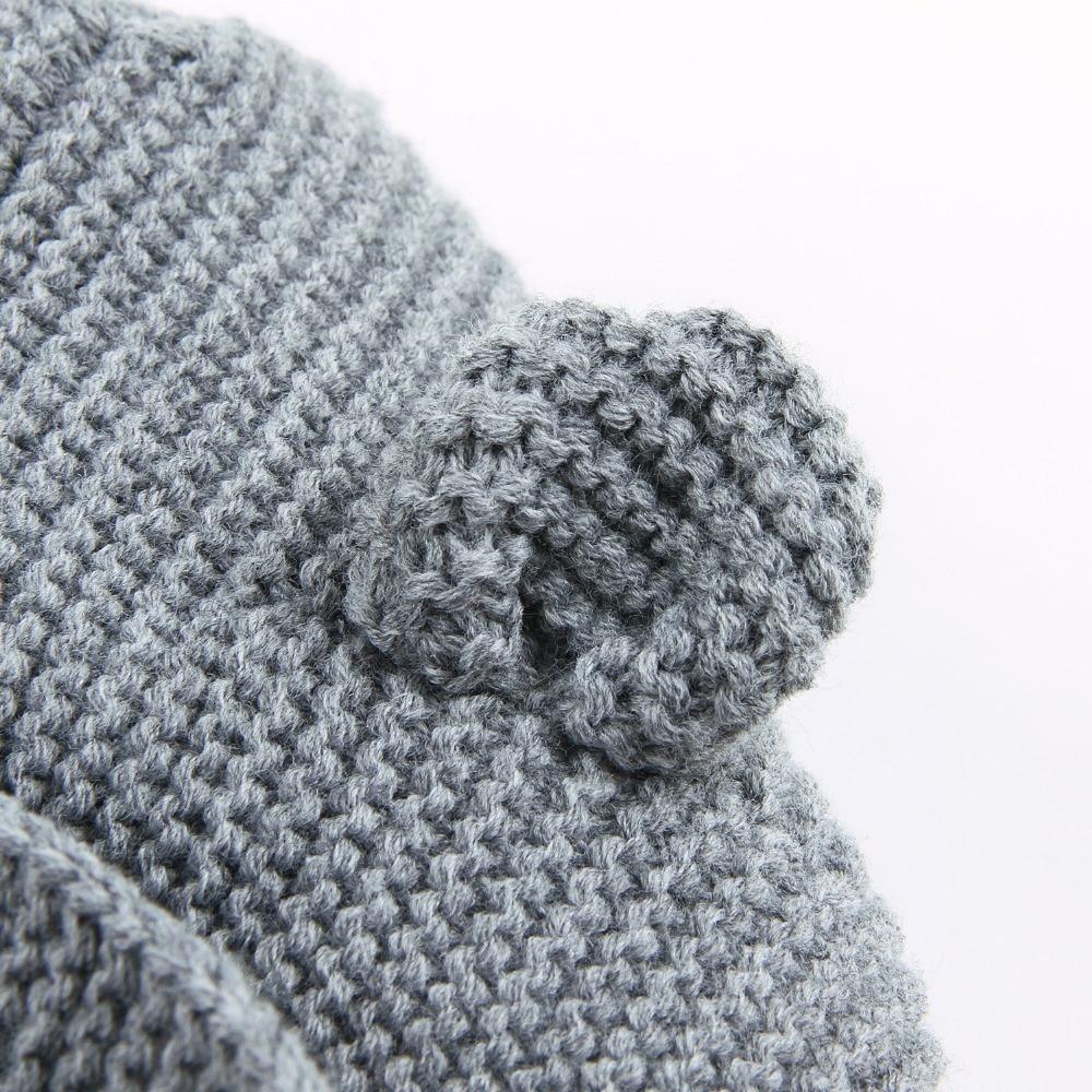Winter Hooded Knitted Long Sleeve  Sweaters For Newborn Babies