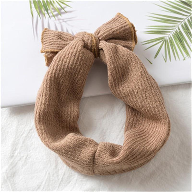 Modern Headbands Knitted Newborn Baby Bows Head Warm Headband Infant Toddler Hair Bow for Girls  Kids