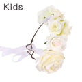 Luxury Handamde Mommy and Baby  Flower Headband Large Flower Crown Mother Kids Flowers  Headwear For Celebration