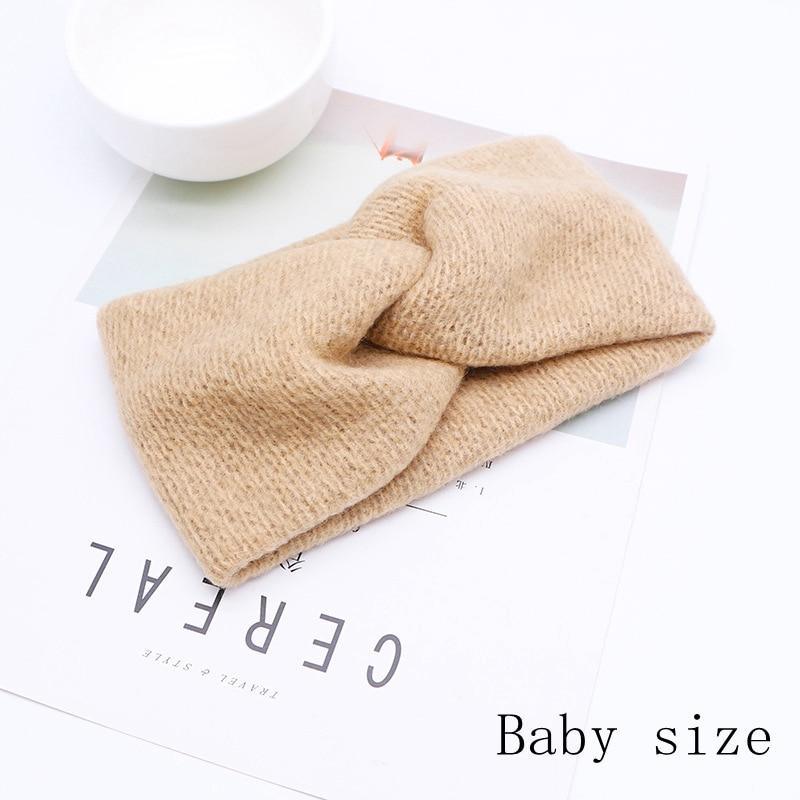 Handmade Baby Headband Women Girl Twisted Hair Band Kids Woolen Headwrap Toddler Turban Hair Accessories For Mother and Daughter