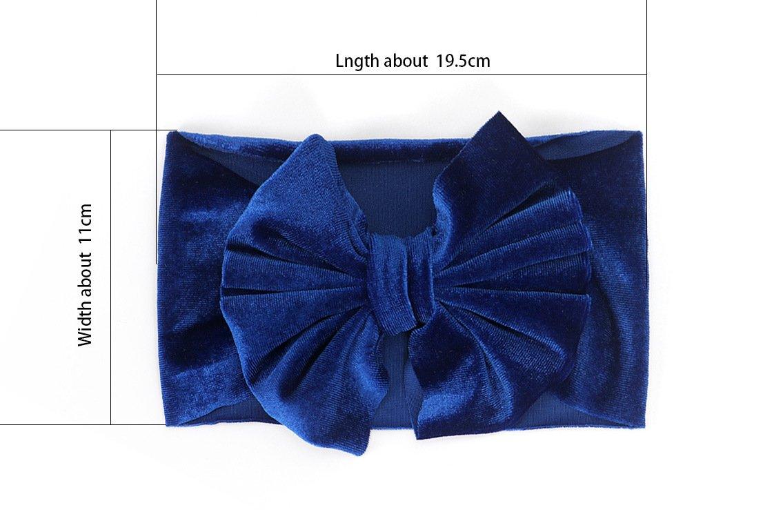 New Large Bow Baby Headband Velet Soft Bowknot Girl Accessories Hair Solid Messy Bows Toddler Headbands Baby Head Wraps Turban Big Bow for Girls