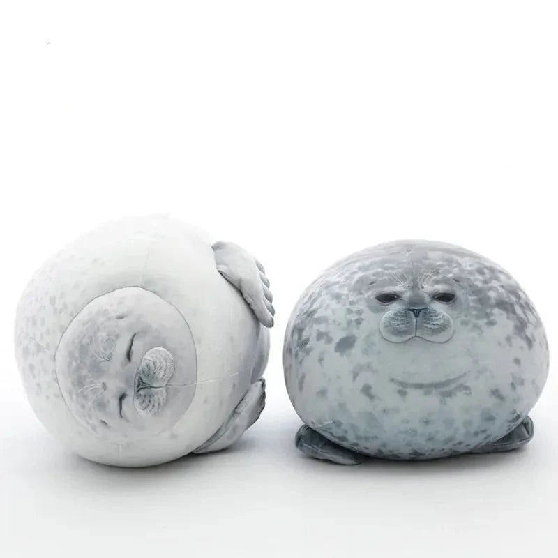 Angry Blob Seal Pillow – Cute 3D Chubby Sea Lion Plush Toy Gift