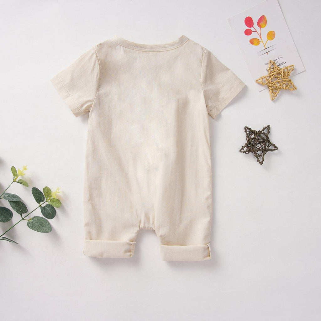 Newborn Infant Baby Boy Girls Unisex Button Romper Jumpsuit Playsuit Sunsuit Clothes For Girls And Boys