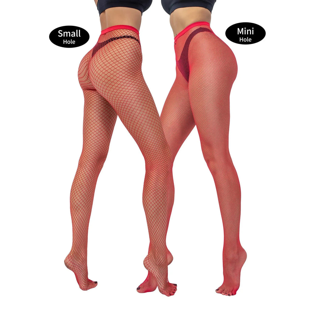 4 Pairs Mini Small Medium Large Holes Plain Fishnet Tight Multi Colors Stretchy Pantyhose
