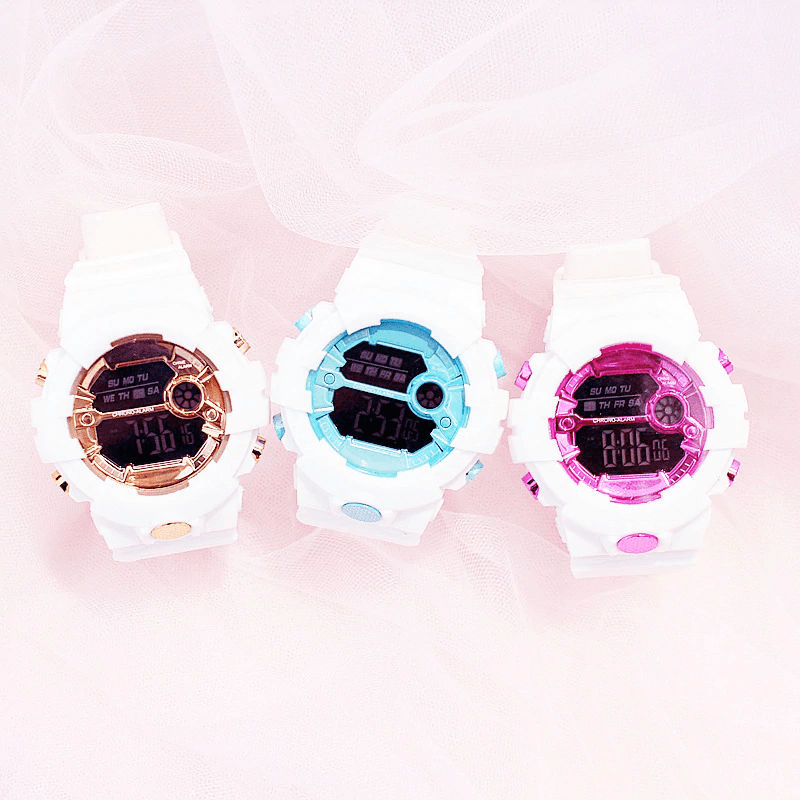 Electroic Shock Digital Watch Unisex Sports Waterproof  Watch With LED Colorful Mode Wristwatch For  Men and woman