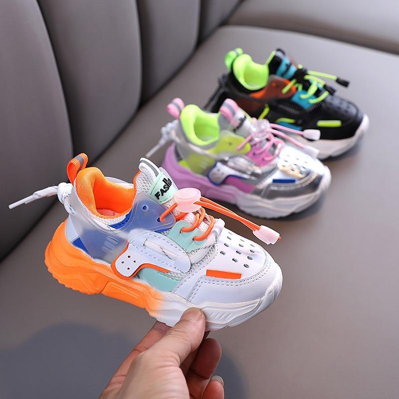 Baby Girls Boys Casual Shoes Soft Bottom Non-slip Breathable Outdoor Fashion Kids Sneakers Children Sports Shoes