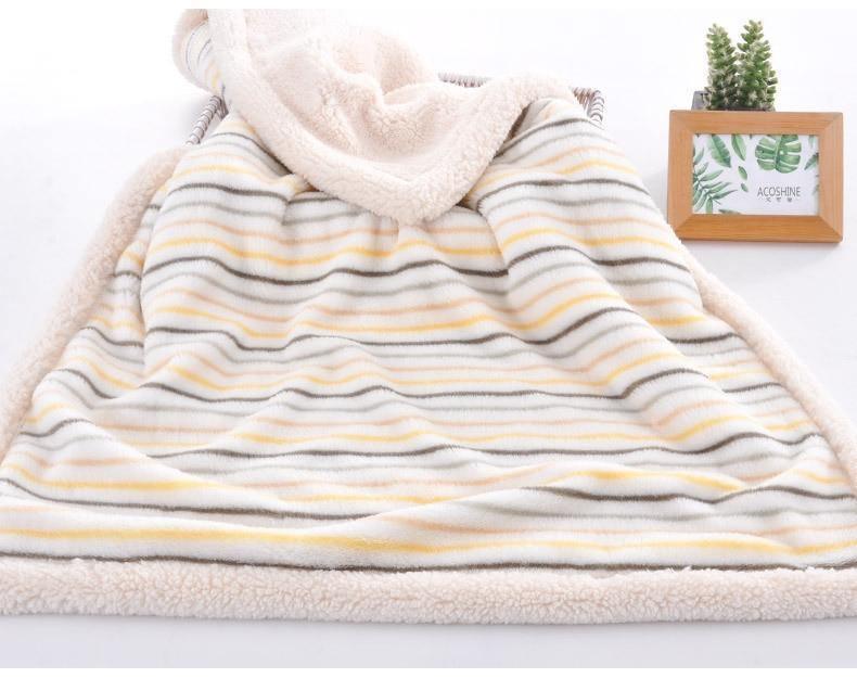 Baby Winter Blanket Newborn Baby Thicken Cotton Fleece Blankets for Infant Warm Soft Swaddle Envelope Blanket for Kids