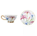 Floral Gold Fine Bone China Porcelain Tableware Coffee & Tea Set Cups and Saucers
