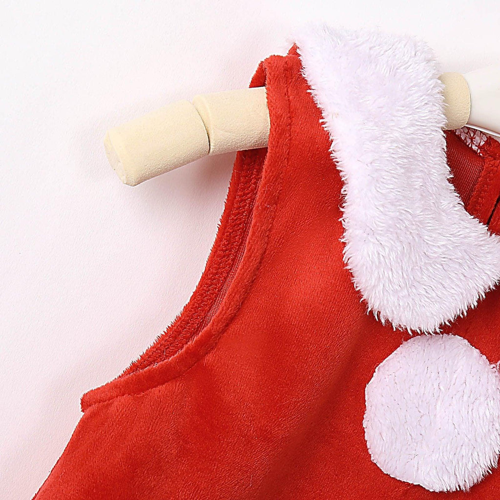 Christmas Princess Dress and Bowknot Hat Outfits Newborn  Perfect Gift For Baby Girl