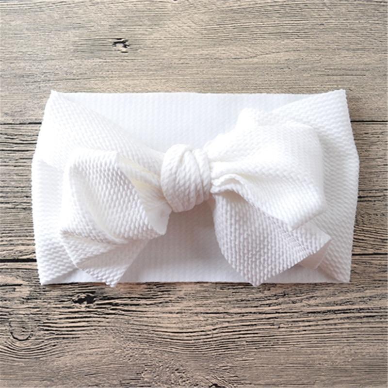 Newborn Large Bow Headwrap for Baby Girl Fabric Messy Bow Headband Turban Bowknot Tie