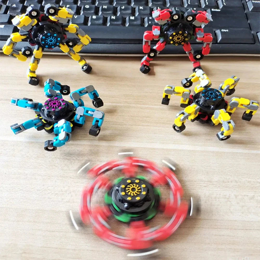 Deformable Fidget Spinner Chain Toy – Stress Relief Sensory Spinner for Kids & Adults