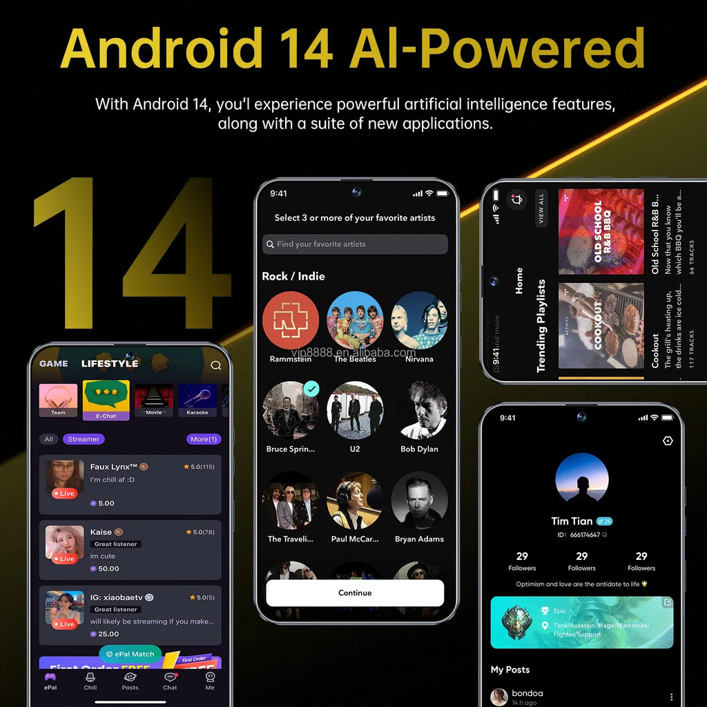High Quality X7 Pro 16+1TB Smartphone 7.3 Inch Big Screen Android 14 Cellphones Mobile