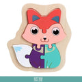 Wooden Children Colorful Animal Stevvex Puzzle for Toddler Creative Puzzle Early Educational Toys for Boys and Girls 2-4