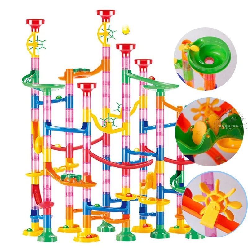 Marble Run Race Track Building Blocks 3D Maze Toy