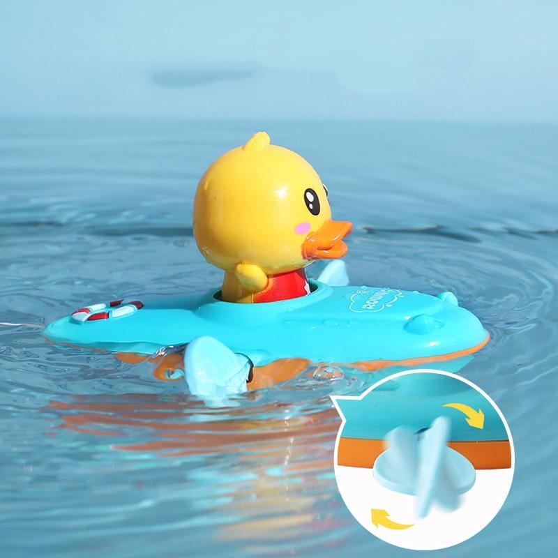 Cartoon Baby Bath Toys Animal Pull Duck Classic Baby Water toy Infant Early Education Bathroom Beach Swiming Toy For Kids