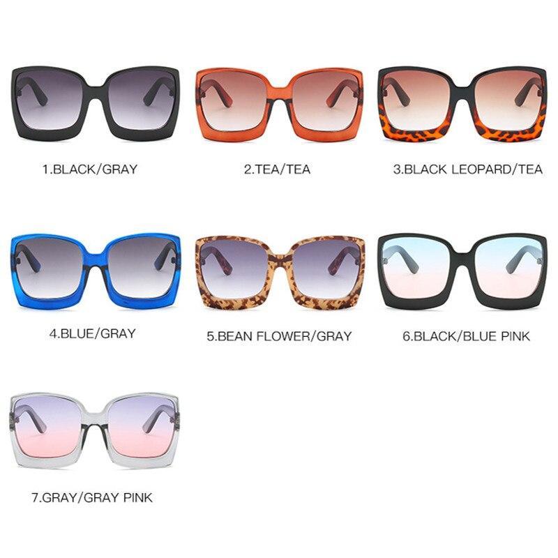 Fashion Oversized Women Square Big Frame Graduent Woman and Lady Sunglasses Brand Designer with  UV400 Protection gafas de sol mujer