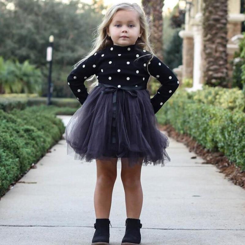 Modern Elegamt Newborn Princess Infant Baby Girl Clothes Polka Dot Tutu Ball Gown Party Dresses For Girls and Babies