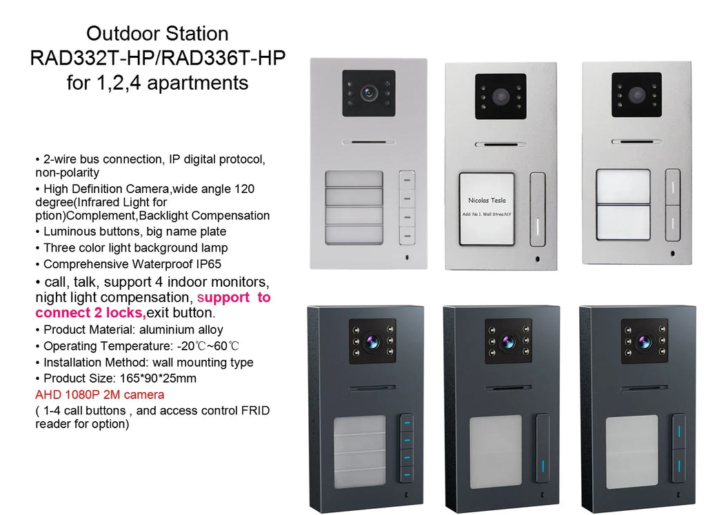 For Smart Community and Home Security System Equipped Door Phones Ideal for Farmhouse & Rural Homestays