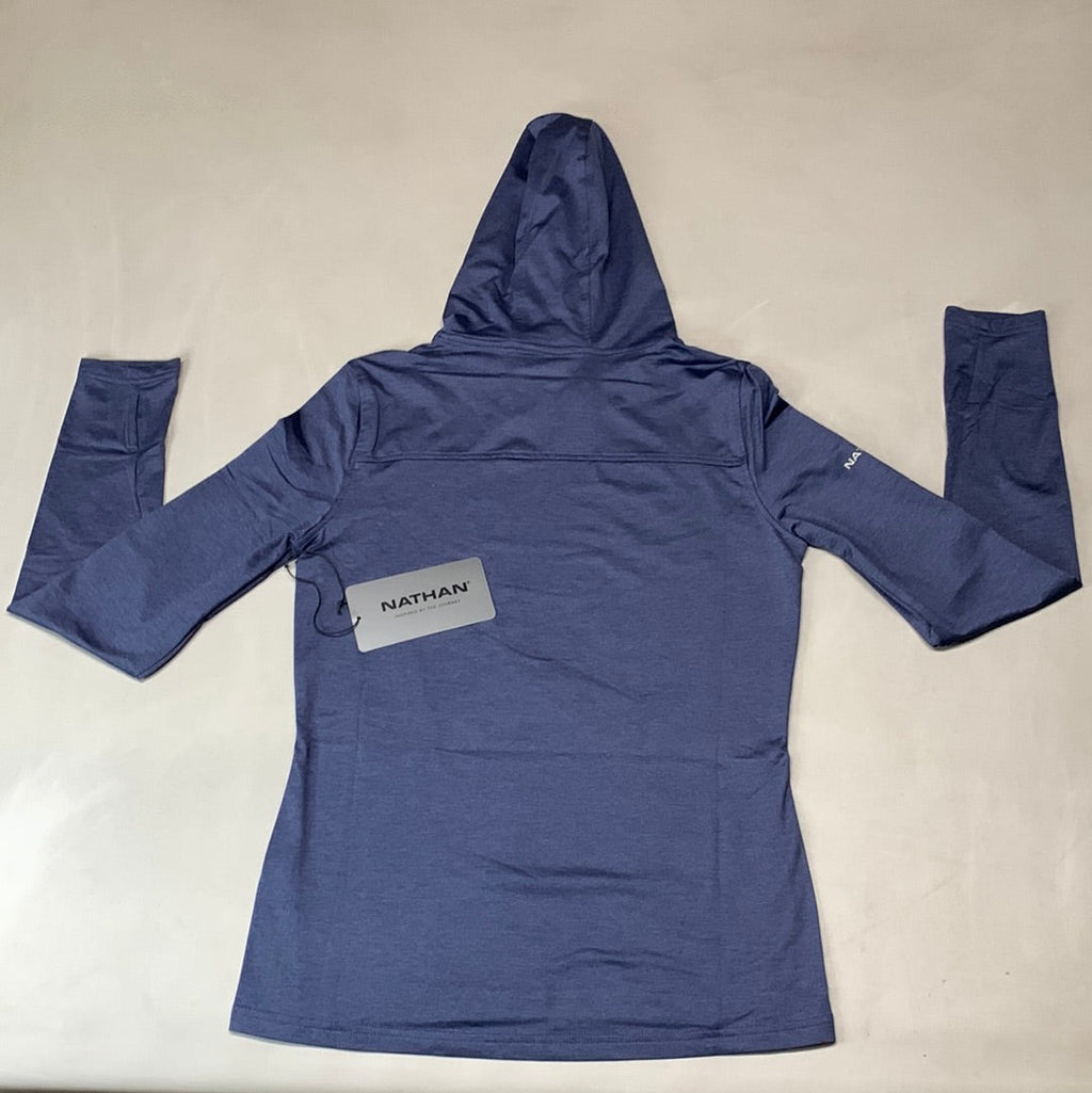 NATHAN 365 Hooded Long Sleeve Shirt Women's Sz L Peacoat NS50080-60135-L (New)
